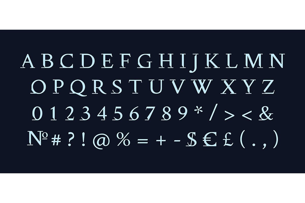 Roman decor alphabet set