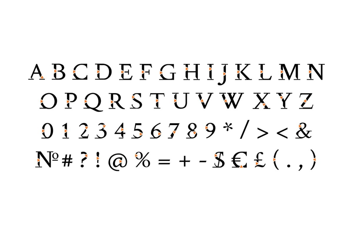 Roman decor alphabet set