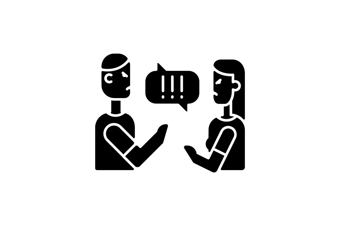 Romance black glyph icons set on white space