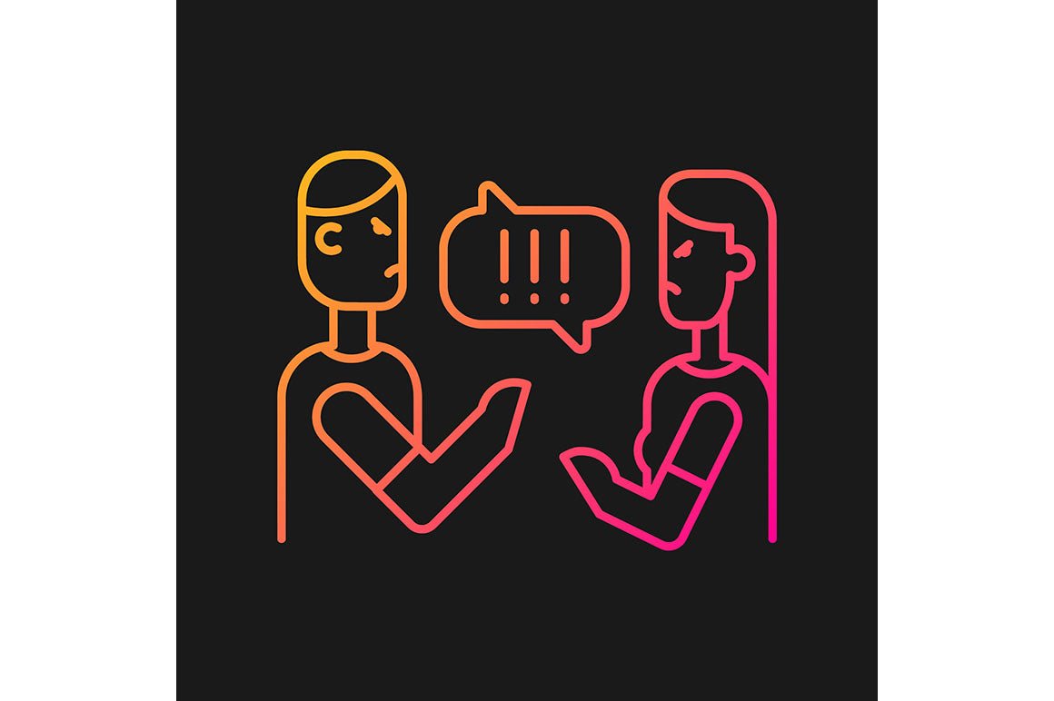 Romance gradient icons set for dark and light mode