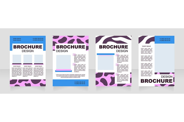 Safari animals blank brochure layout design