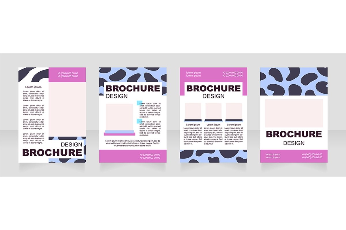 Safari animals blank brochure layout design