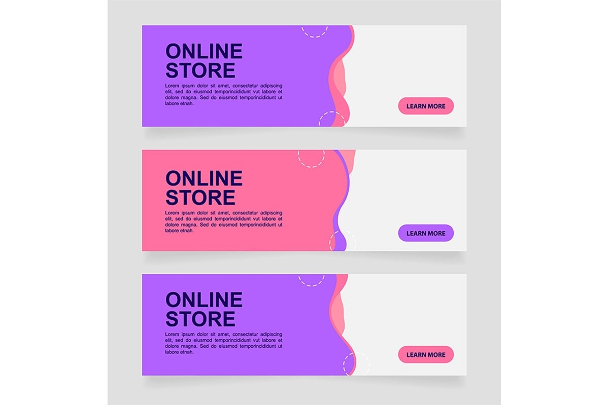 Sale web banner design template bundle