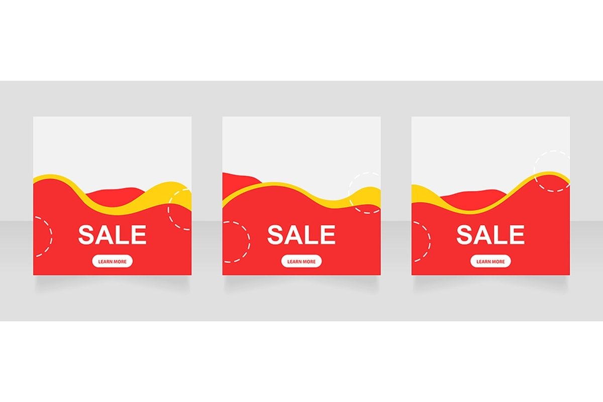 Sale web banner design template bundle