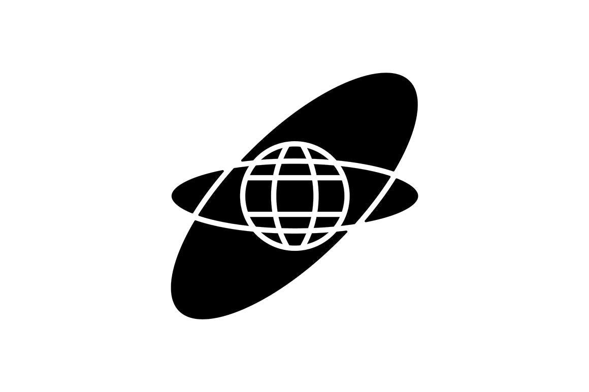 Satellites types black glyph icons set on white space