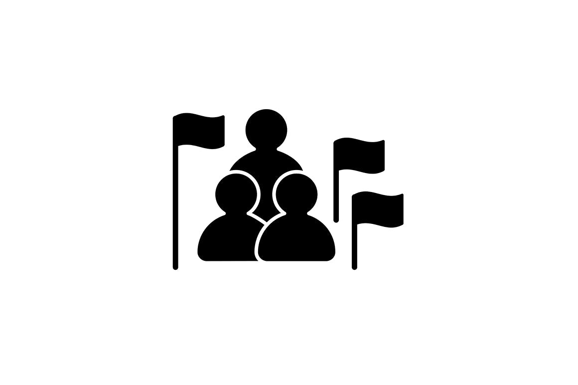 School subjects black glyph icons set on white space