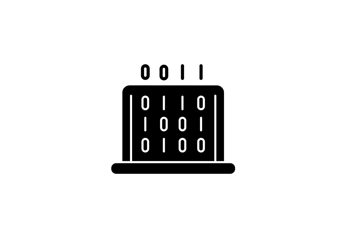 School subjects black glyph icons set on white space