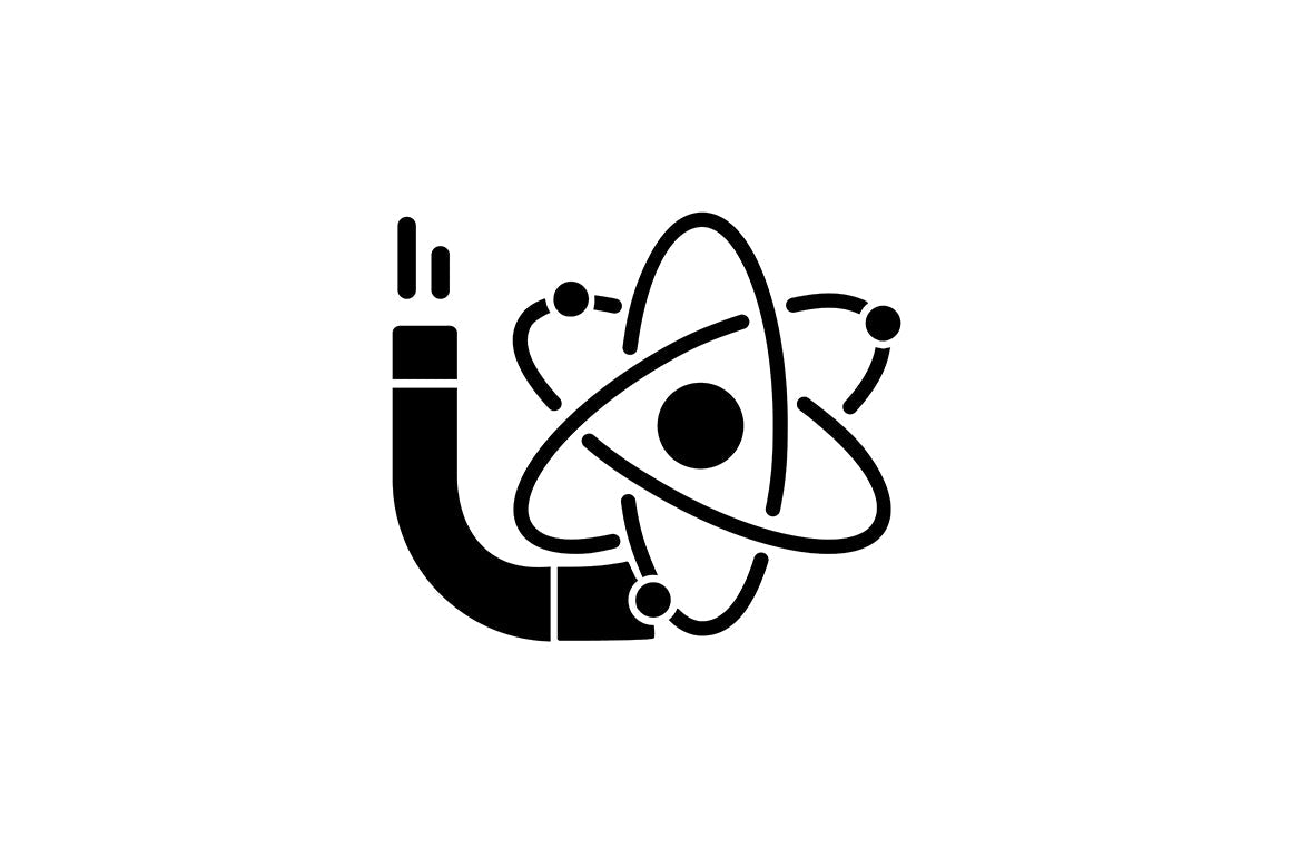 School subjects black glyph icons set on white space