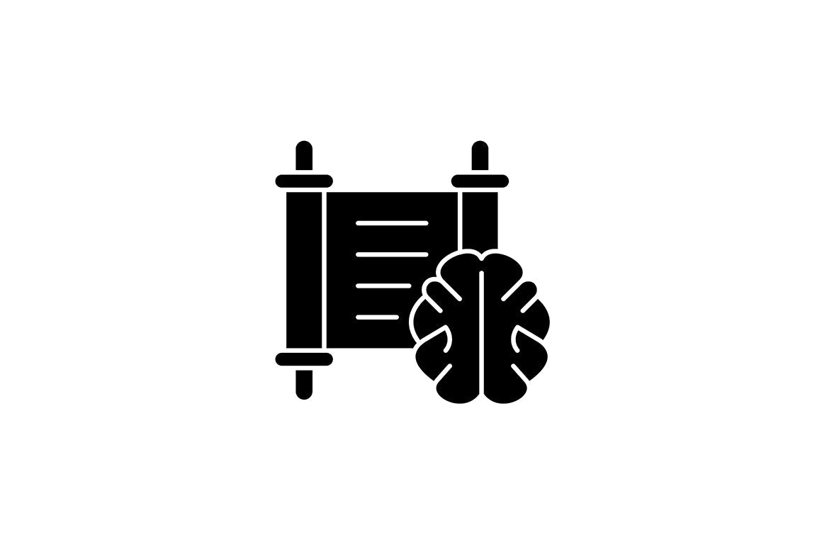 School subjects black glyph icons set on white space