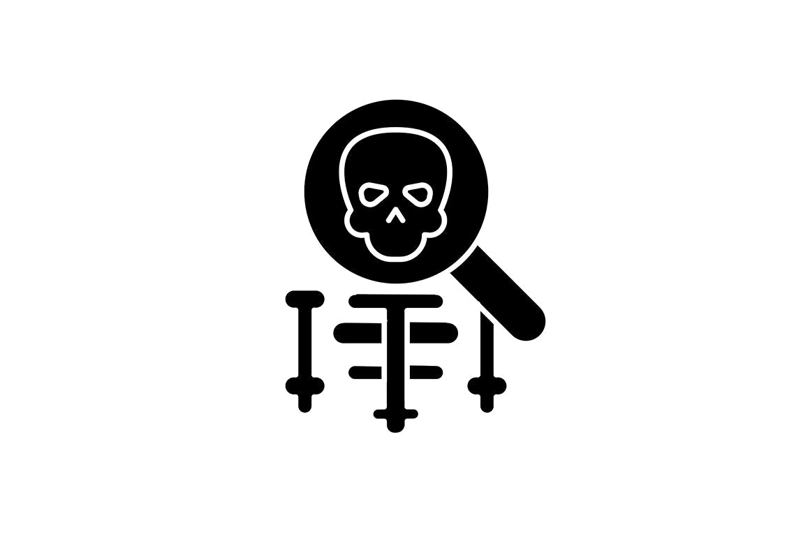 School subjects black glyph icons set on white space