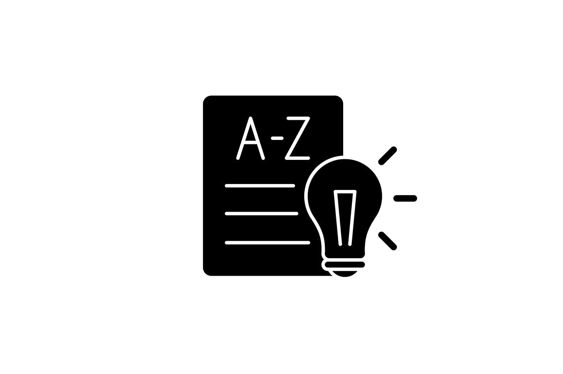 School subjects black glyph icons set on white space