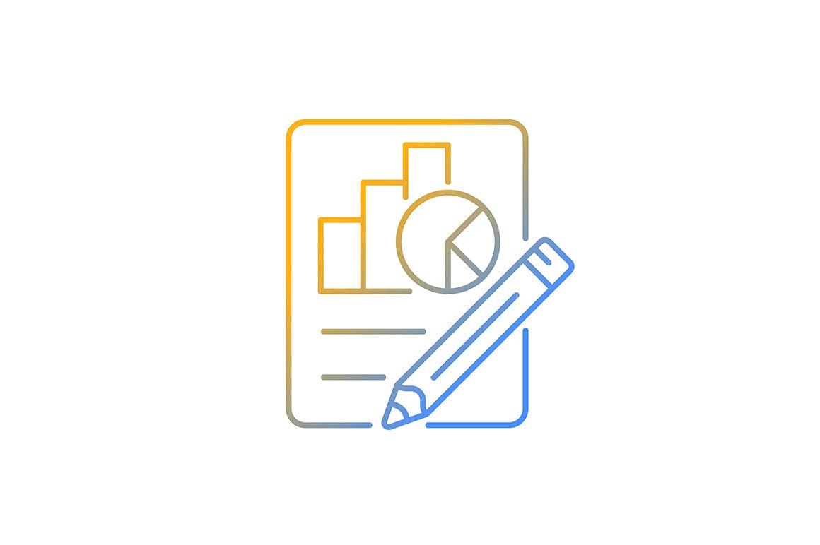 School subjects gradient icons set for dark and light mode
