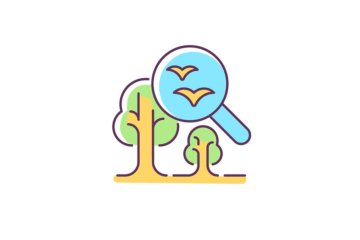 School subjects RGB color icons set