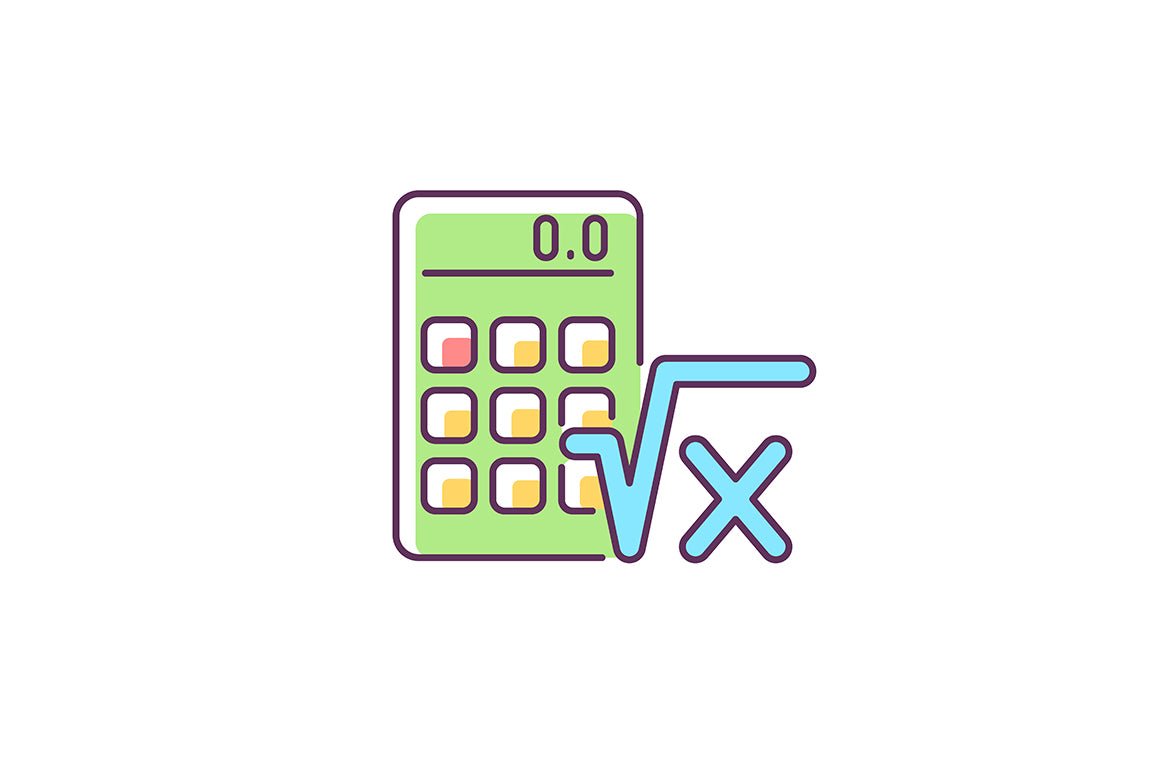 School subjects RGB color icons set