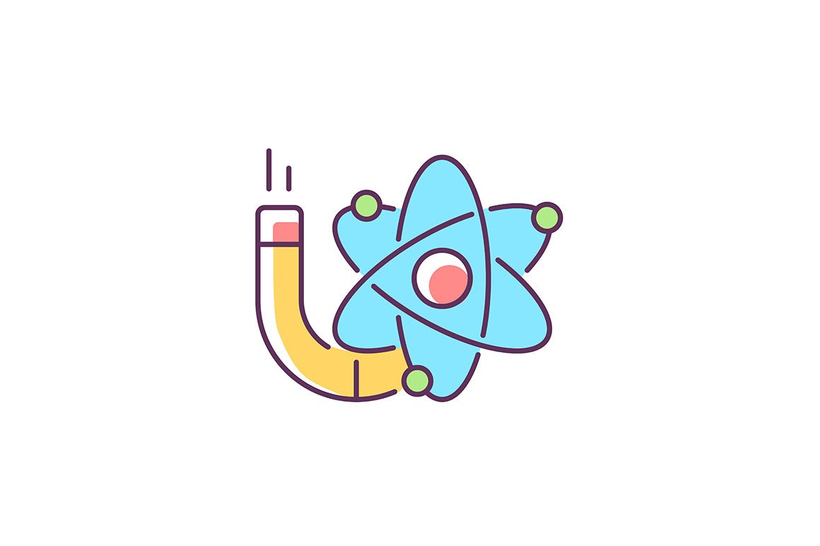 School subjects RGB color icons set