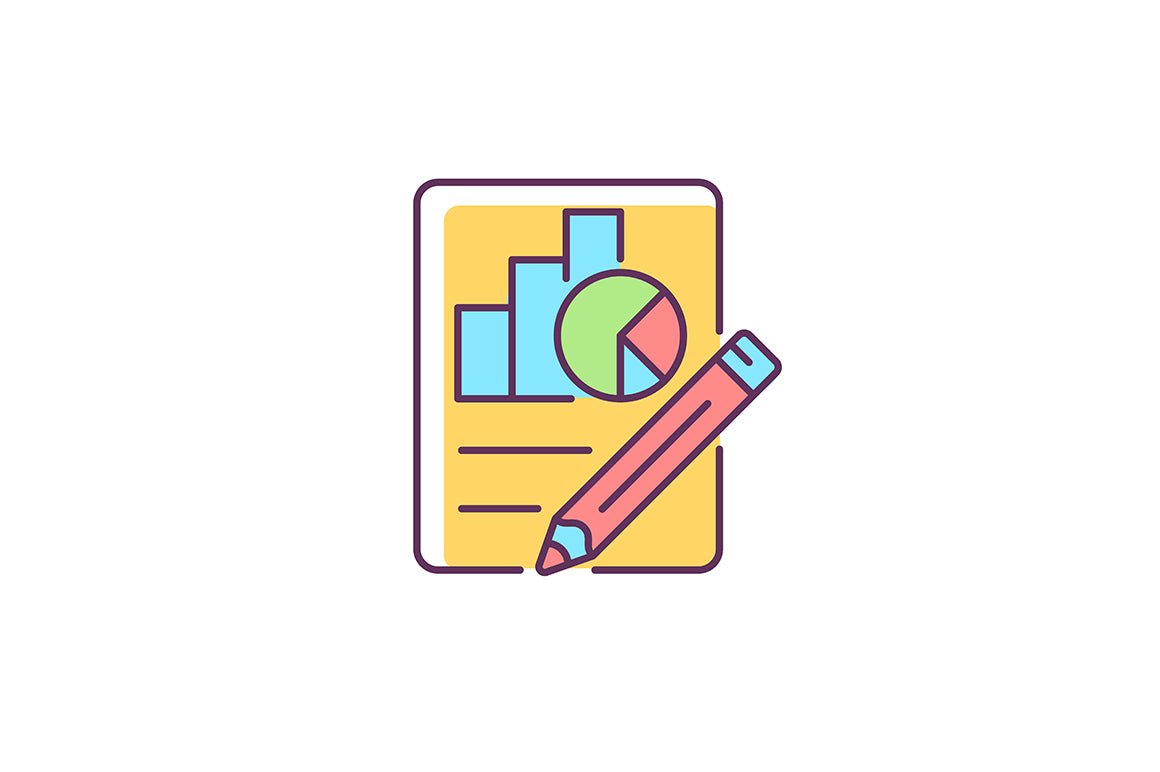 School subjects RGB color icons set