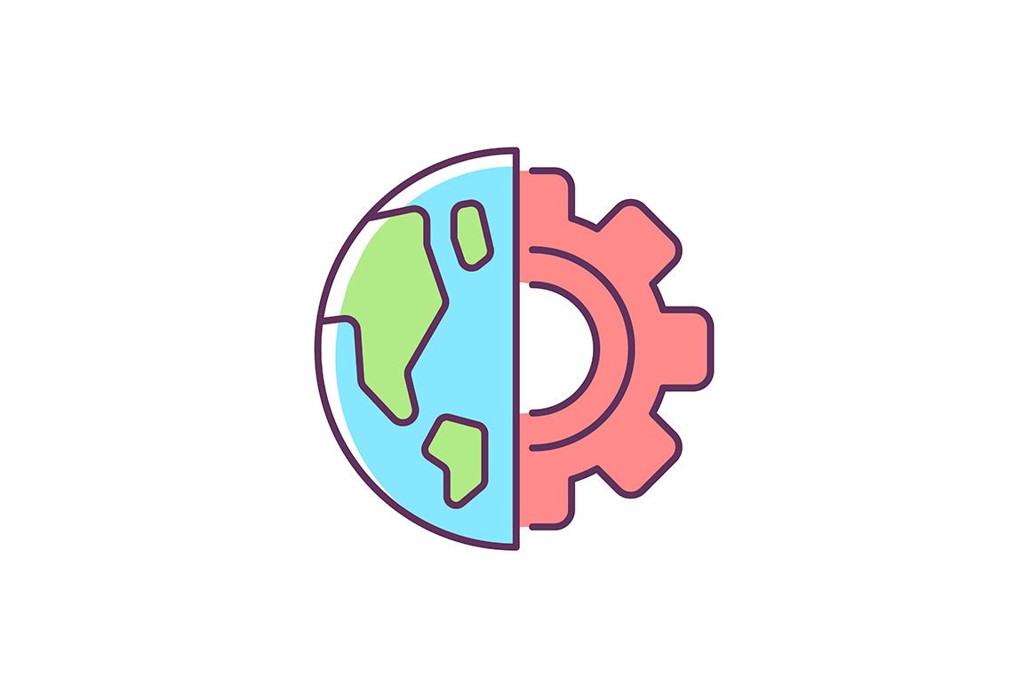 School subjects RGB color icons set