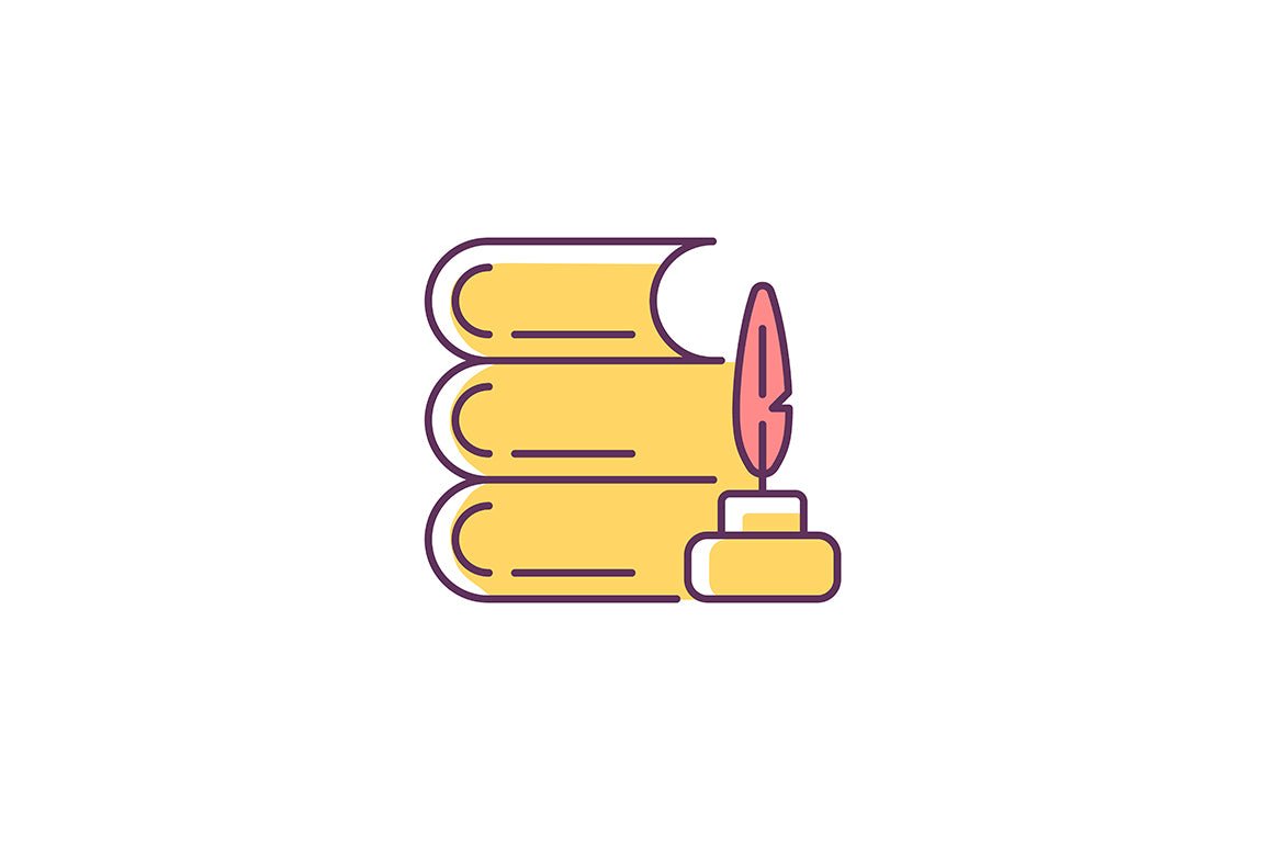 School subjects RGB color icons set