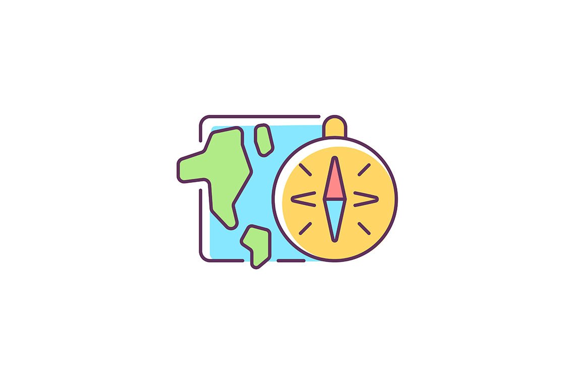 School subjects RGB color icons set