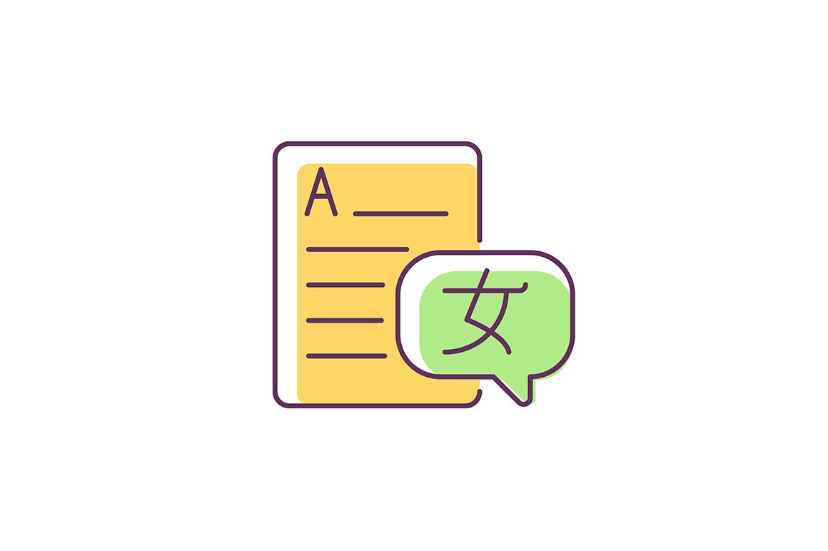 School subjects RGB color icons set