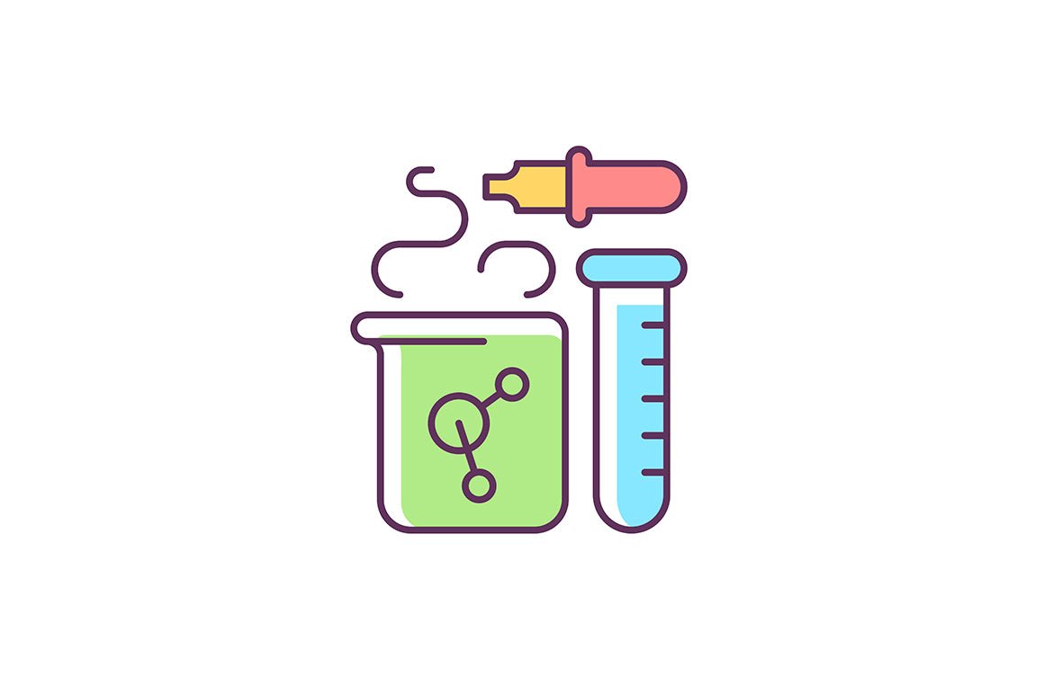 School subjects RGB color icons set