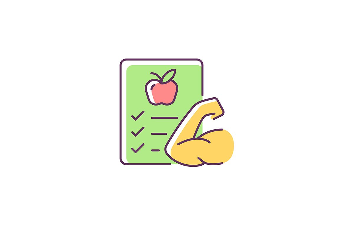 School subjects RGB color icons set