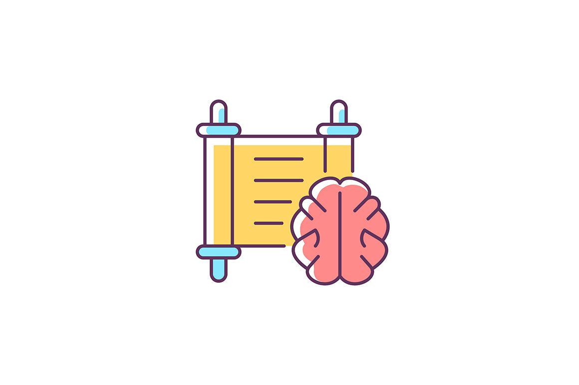 School subjects RGB color icons set