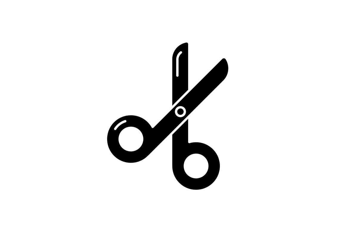 School supplies black glyph icons set on white space