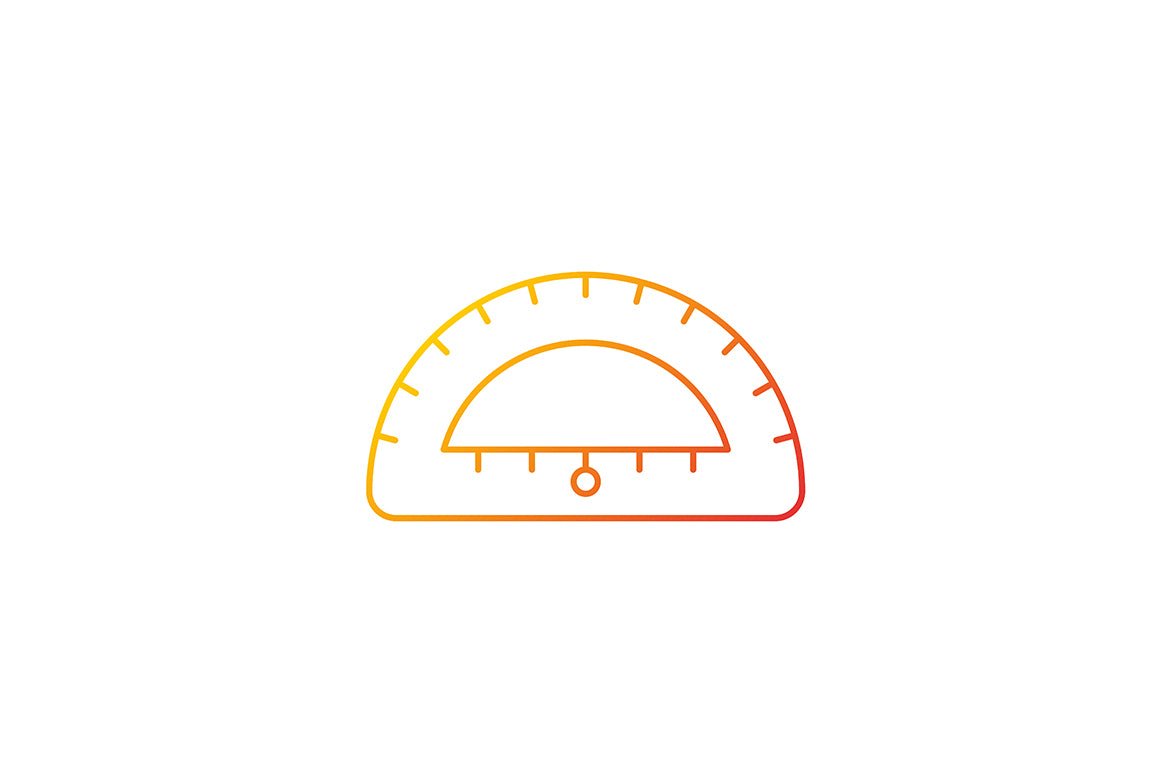 School supplies gradient icons set for dark and light mode