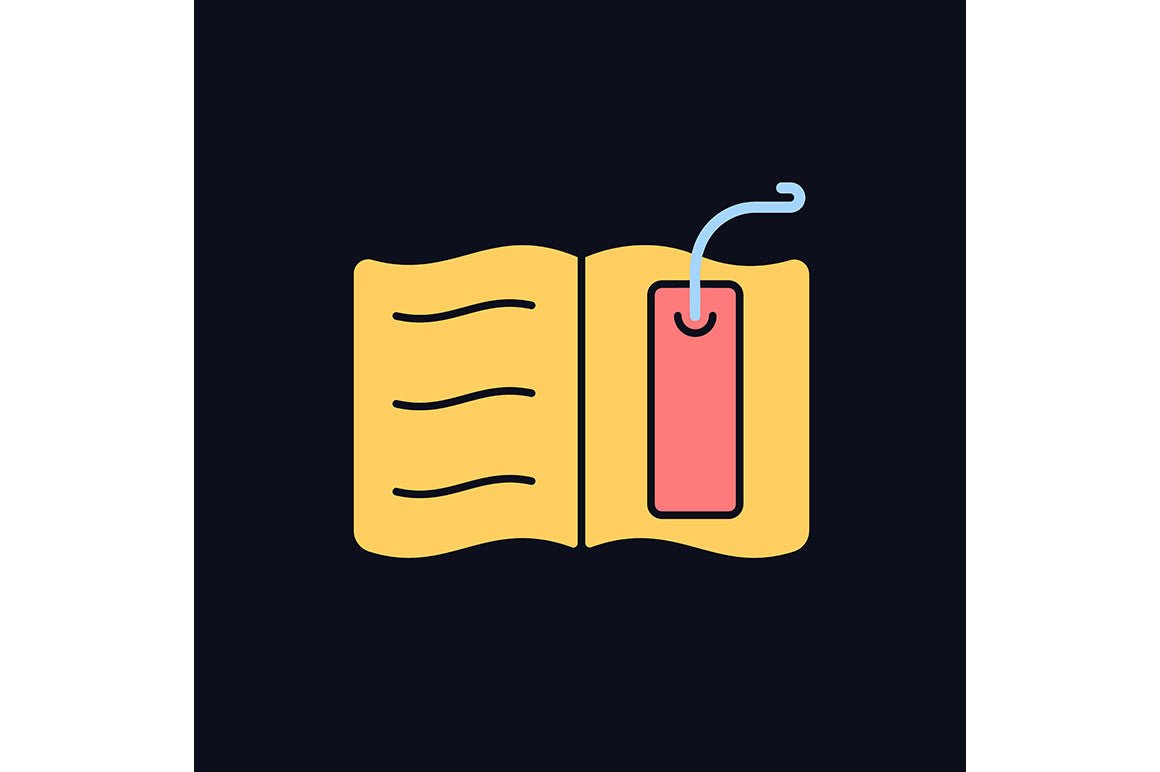 School supplies light and dark theme RGB color icons set