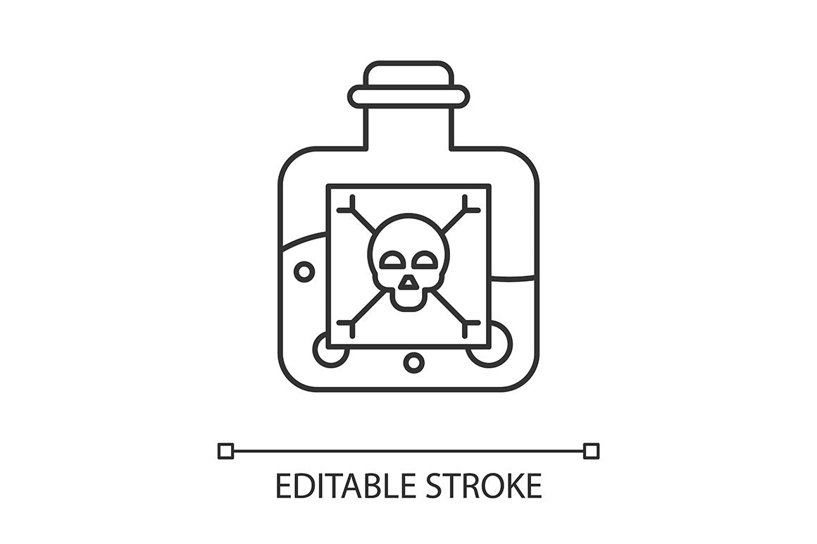Science Experiment Linear Icons Set