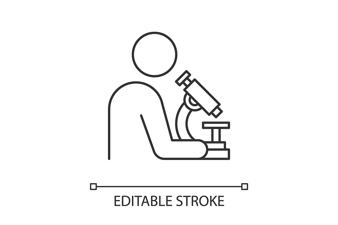 Science Experiment Linear Icons Set