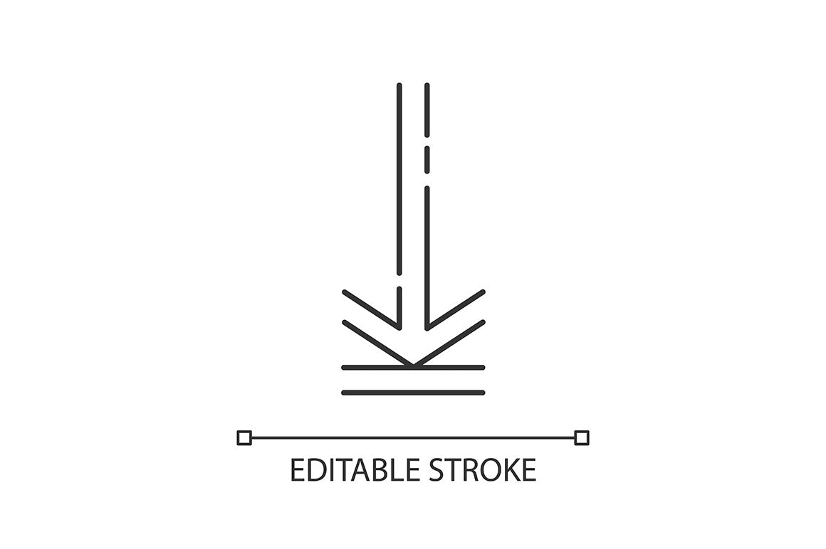 Scroll down pixel perfect linear icons set