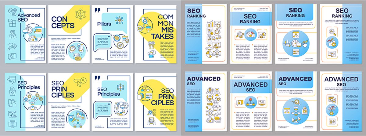 Search engine principle brochure template set
