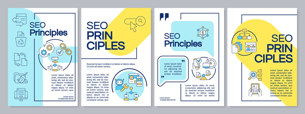 Search engine principle brochure template set
