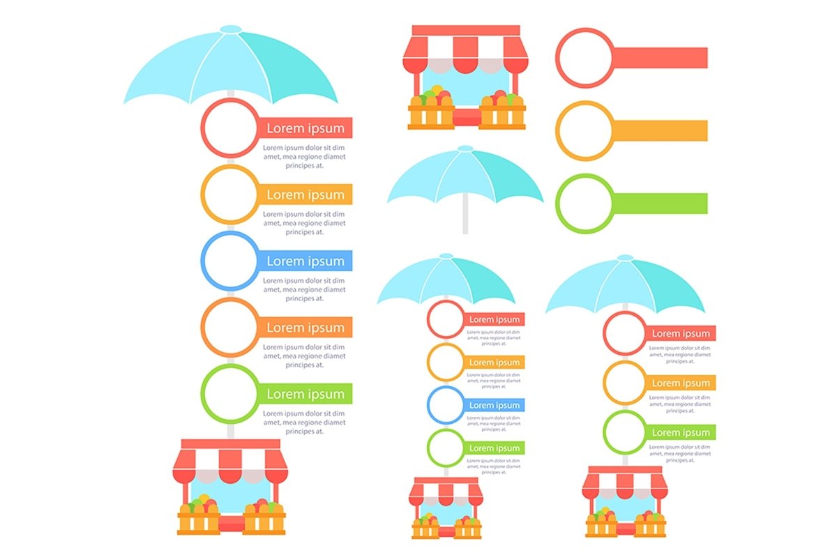 Self-employment plan infographic chart design template bundle