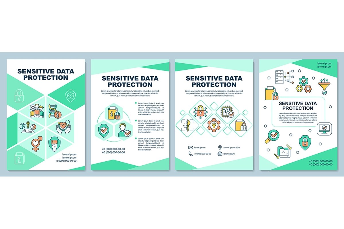 Sensitive data brochure template set