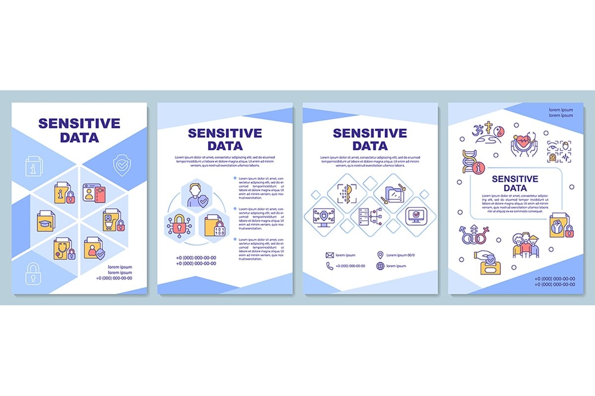 Sensitive data brochure template set