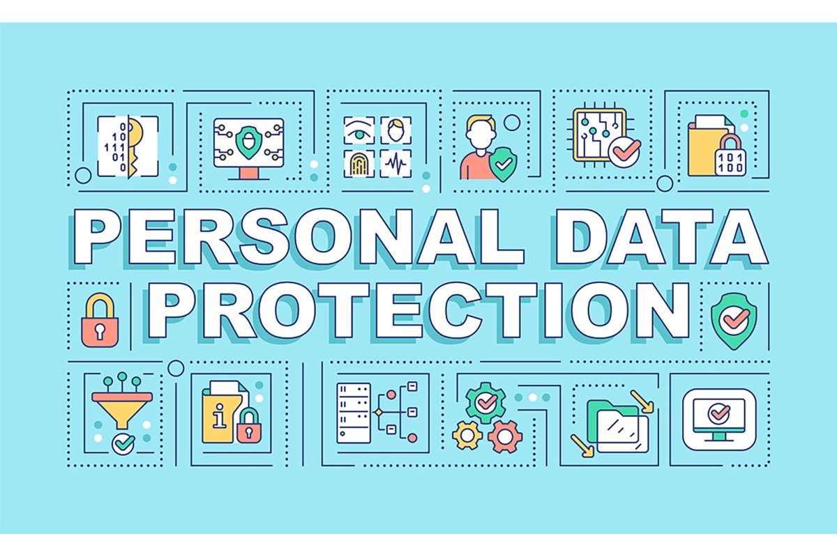 Sensitive data word concepts banner set