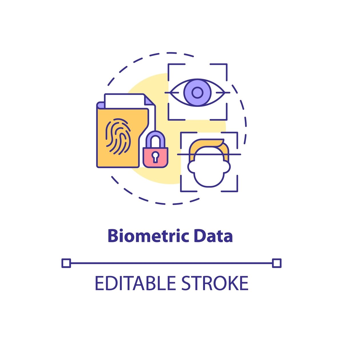 Sensitive information concept icons bundle