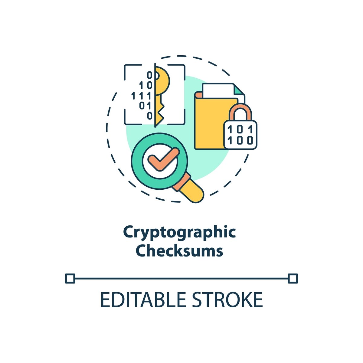 Sensitive information concept icons bundle