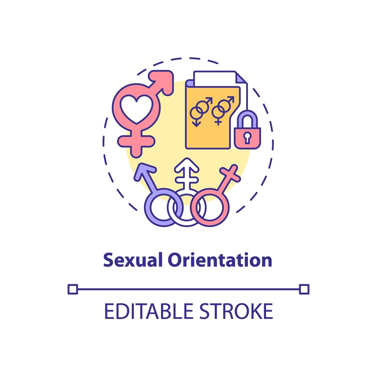 Sensitive information concept icons bundle