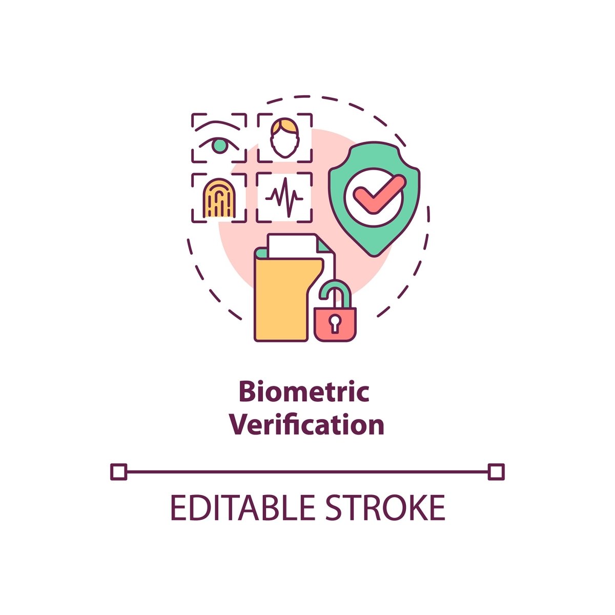 Sensitive information concept icons bundle