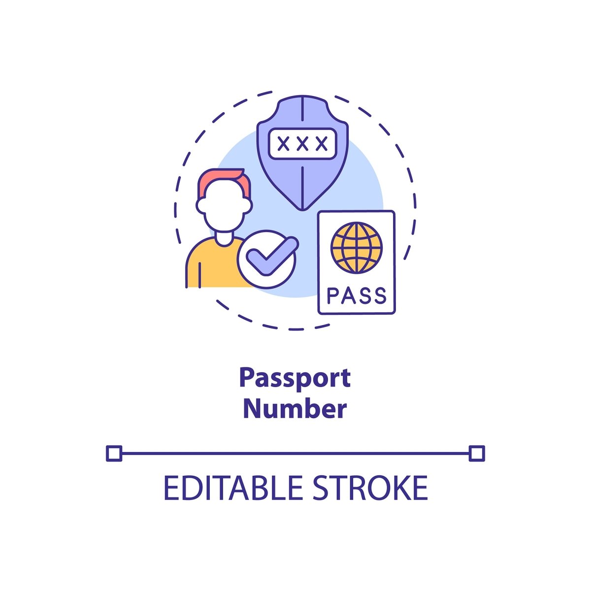 Sensitive information concept icons bundle