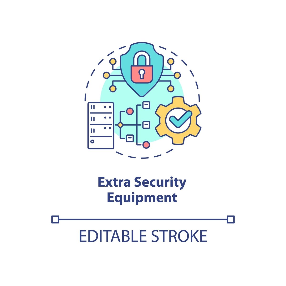 Sensitive information concept icons bundle
