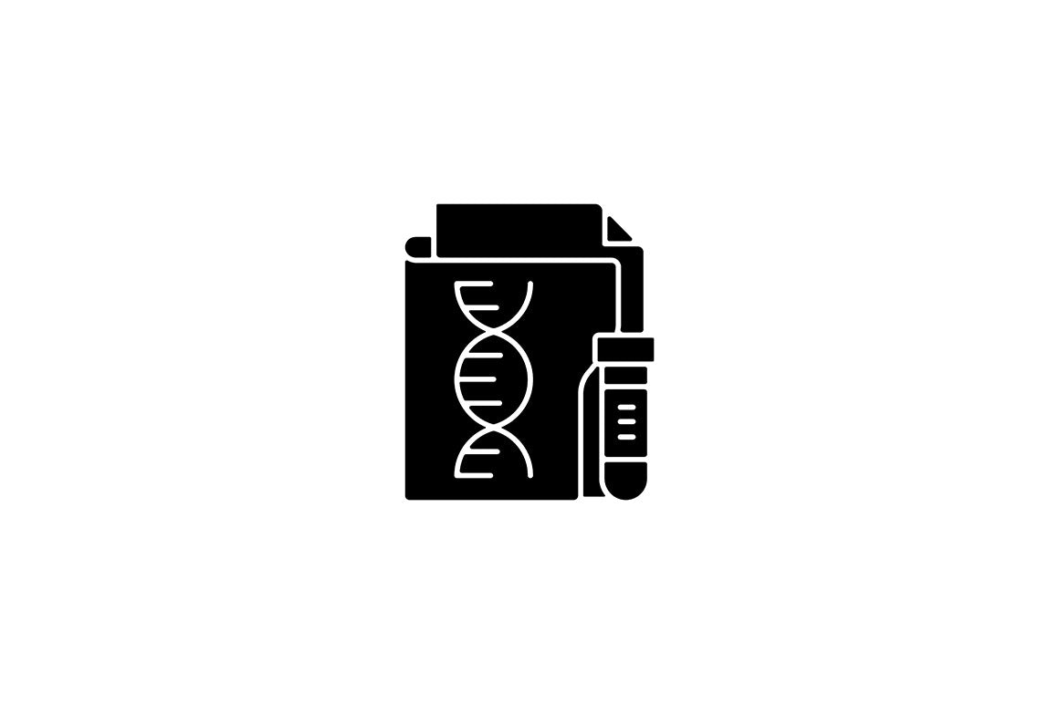 Sensitive information types black glyph icons set on white space