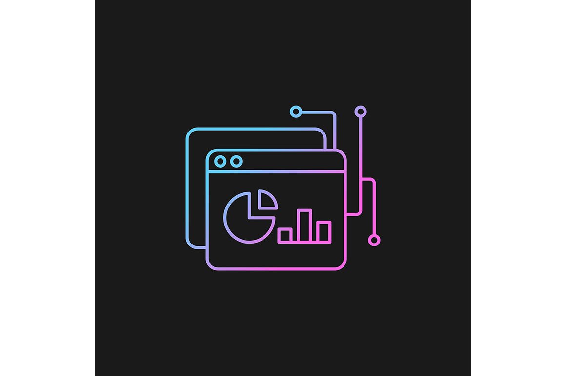 Sensitive information types gradient icons set for dark and light mode