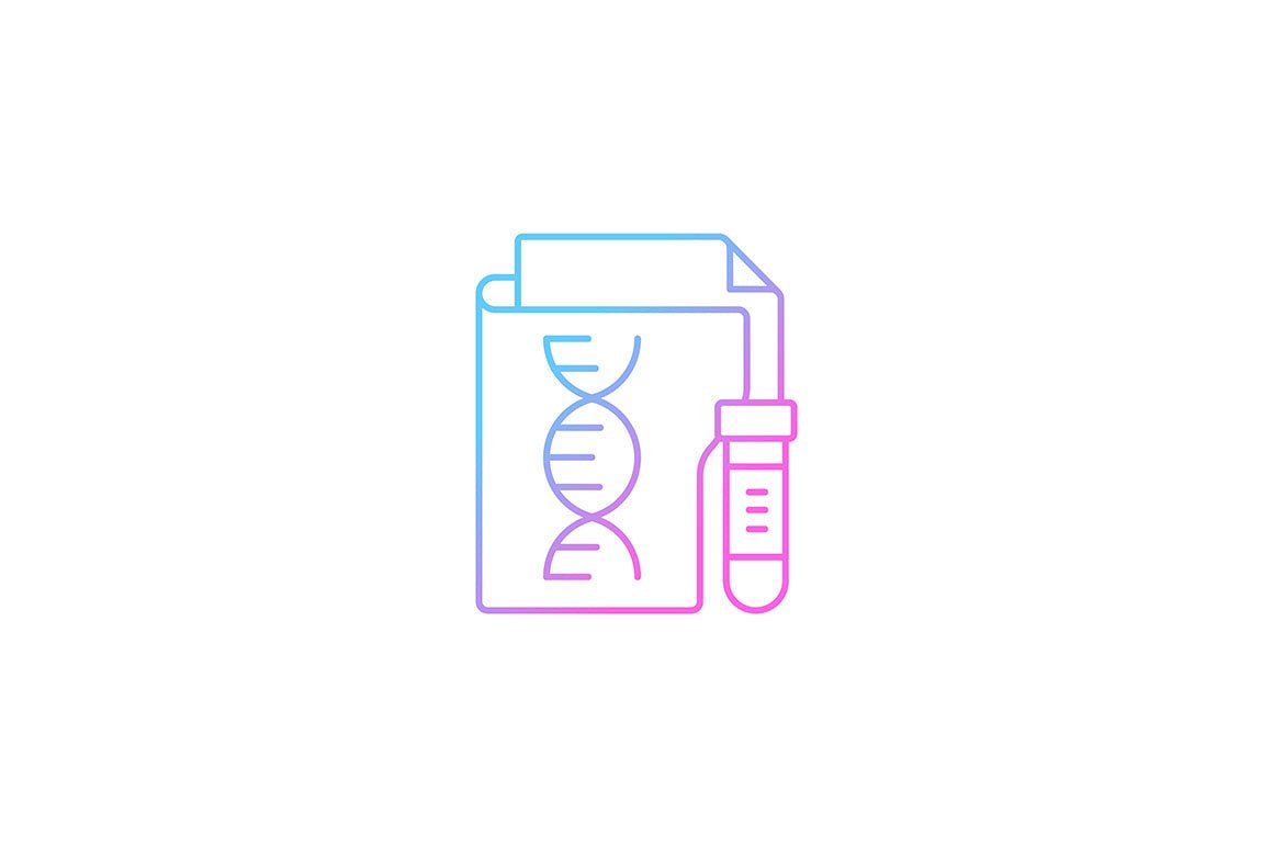Sensitive information types gradient icons set for dark and light mode