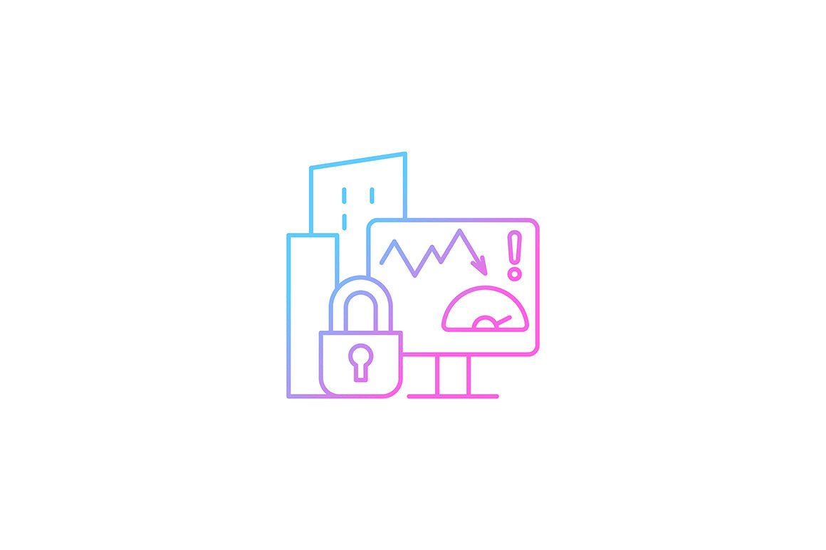Sensitive information types gradient icons set for dark and light mode