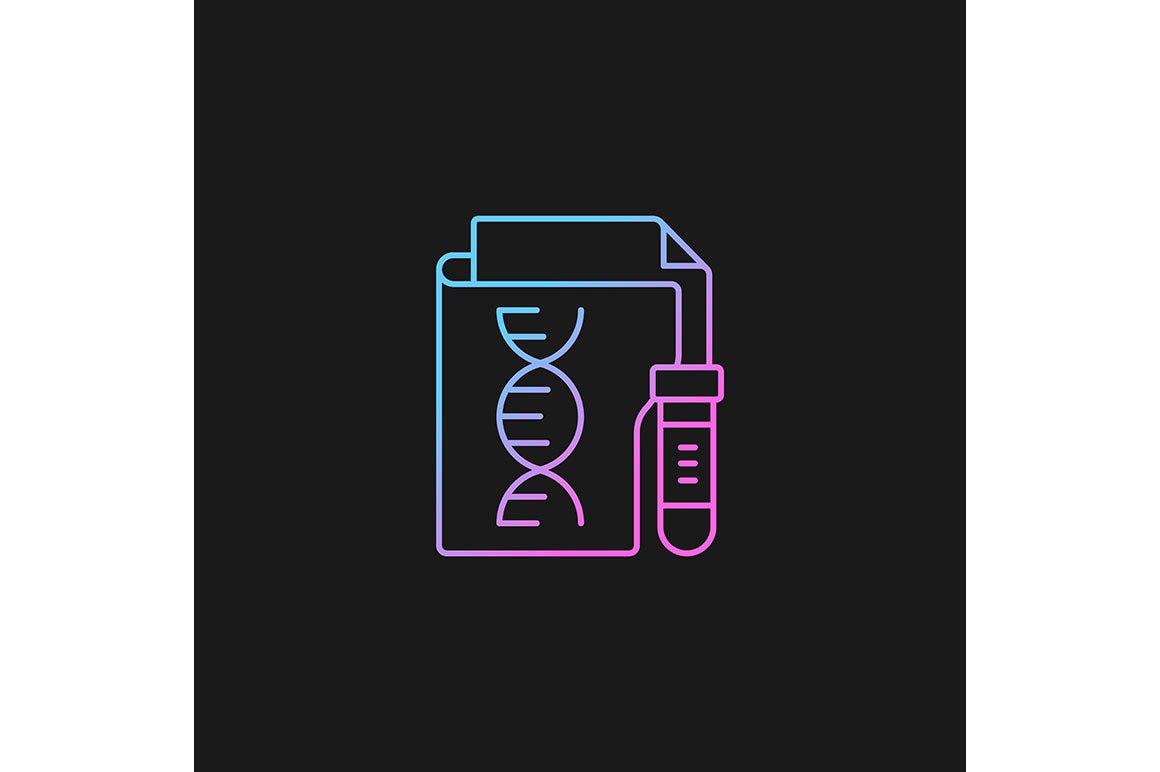 Sensitive information types gradient icons set for dark and light mode